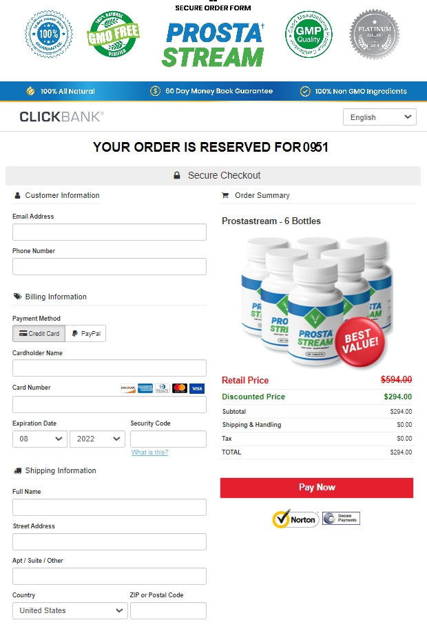 ProstaStream Secure page order